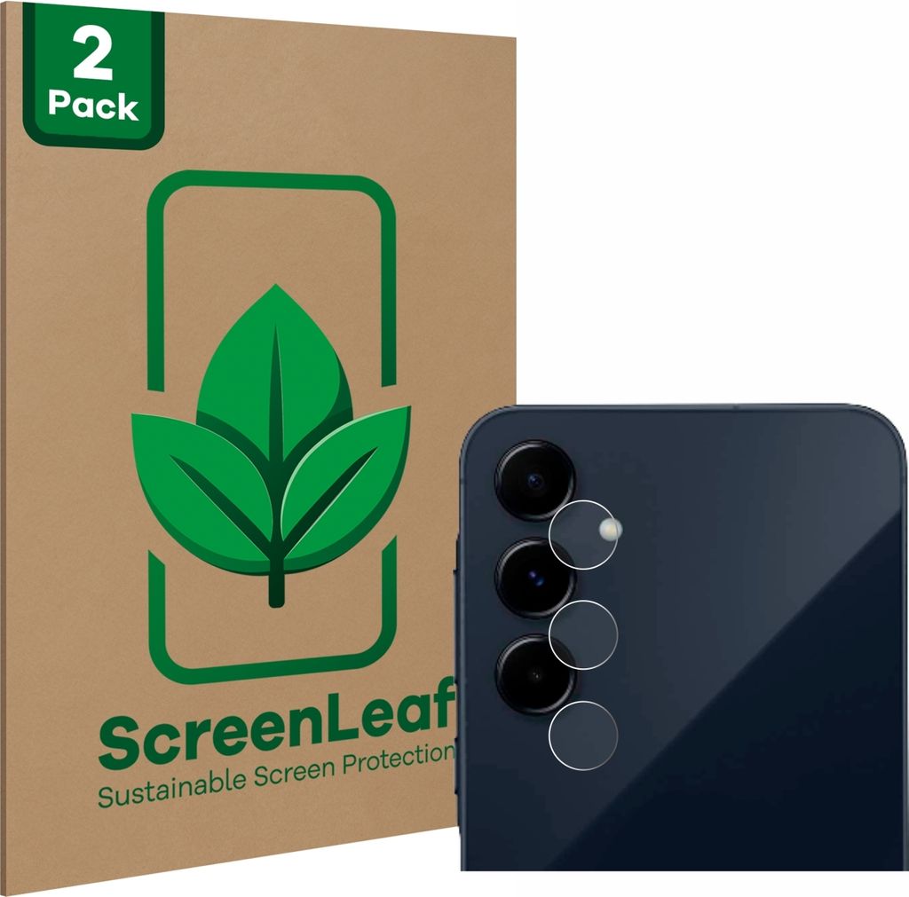 2x ScreenLeaf Schutzfolie für Samsung Galaxy A35 5G (NUR Kameraschutz) nachhaltiger Displayschutz Display Schutz Folie Klar Transparent