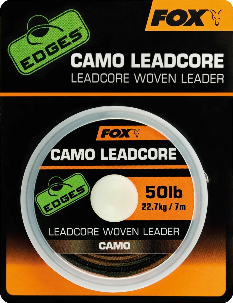 Fox Edges Camo Leadcore 50lb bas de ligne tressé 25m pour carpe