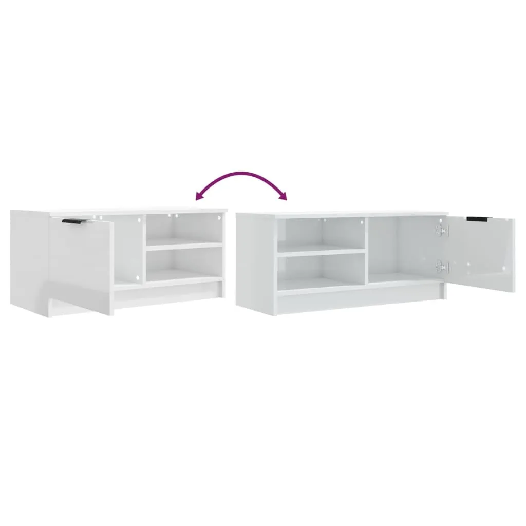 Supporto TV vidaXL 2 Pezzi 80x35x36,5 cm Bianco Lucido - Offerta - 8