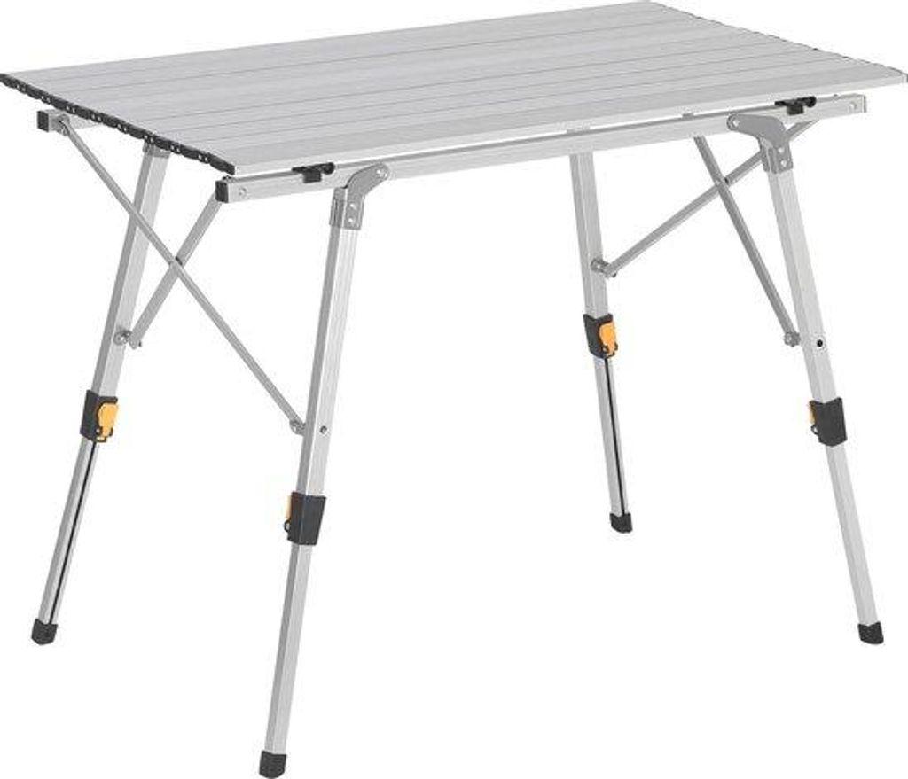 Klappbare Campingtafel silber 90x52x72 cm