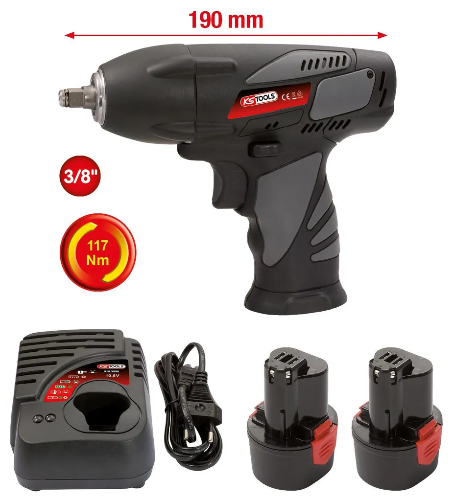 Démontez les vis difficiles avec la visseuse à choc 3/8 KS TOOLS 117Nm