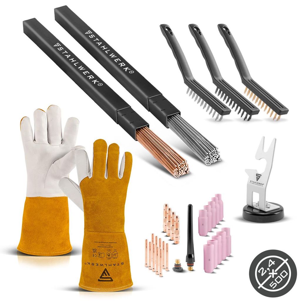 STAHLWERK WIG Zubehör-Set – WP-26 WIG Verschleißteile Set 26-tlg.