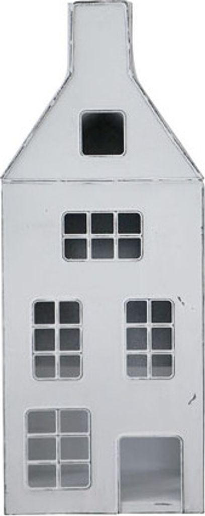 Laterne MAISON weiß shabby chic Metallhaus zum Beleuchten Produktbild 2