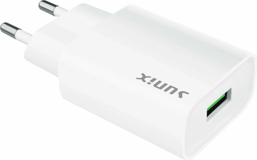 Caricatore Sunix USB QC 3.0 + Cavo Lightning 1m per iPhone | Bianco