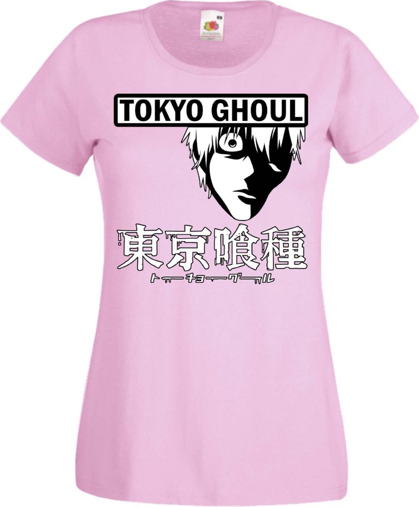 Damen T-Shirt Manga Anime Tokyo Ghoul 02 Ghoul, Lady XS / Hellrosa