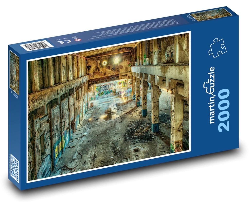 Puzzle 2000 Fabrik - Saal, verlorene Orte - martinpuzzle Produktbild 
