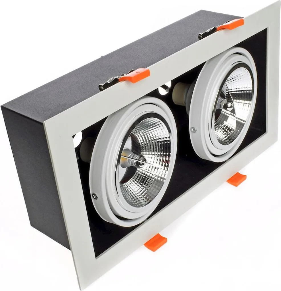 Plafonnier encastré blanc Milagro 4741 LED PLAZA 2xAR111 GU10 design