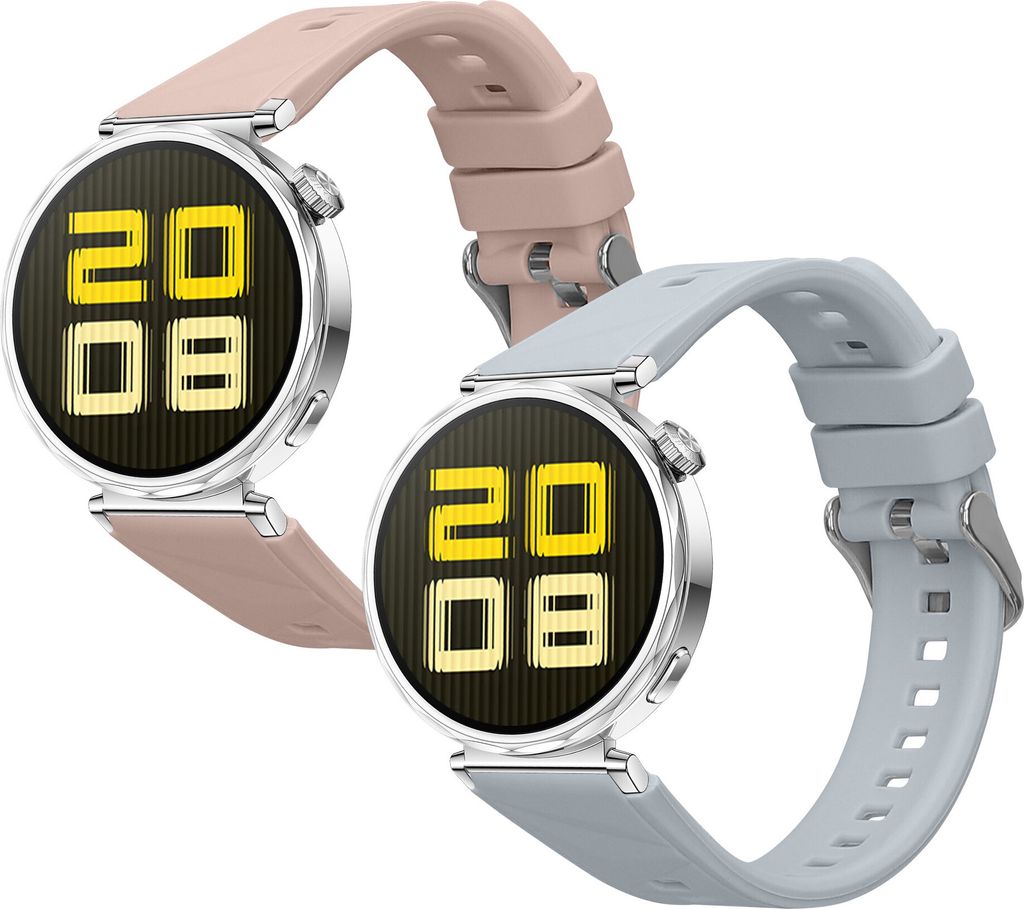 kwmobile 2x Sportarmband kompatibel mit Huawei Watch GT5 41mm / GT5 Pro 42mm / Watch GT4 41mm Armband - Fitnesstracker Band Set aus TPU Silikon
