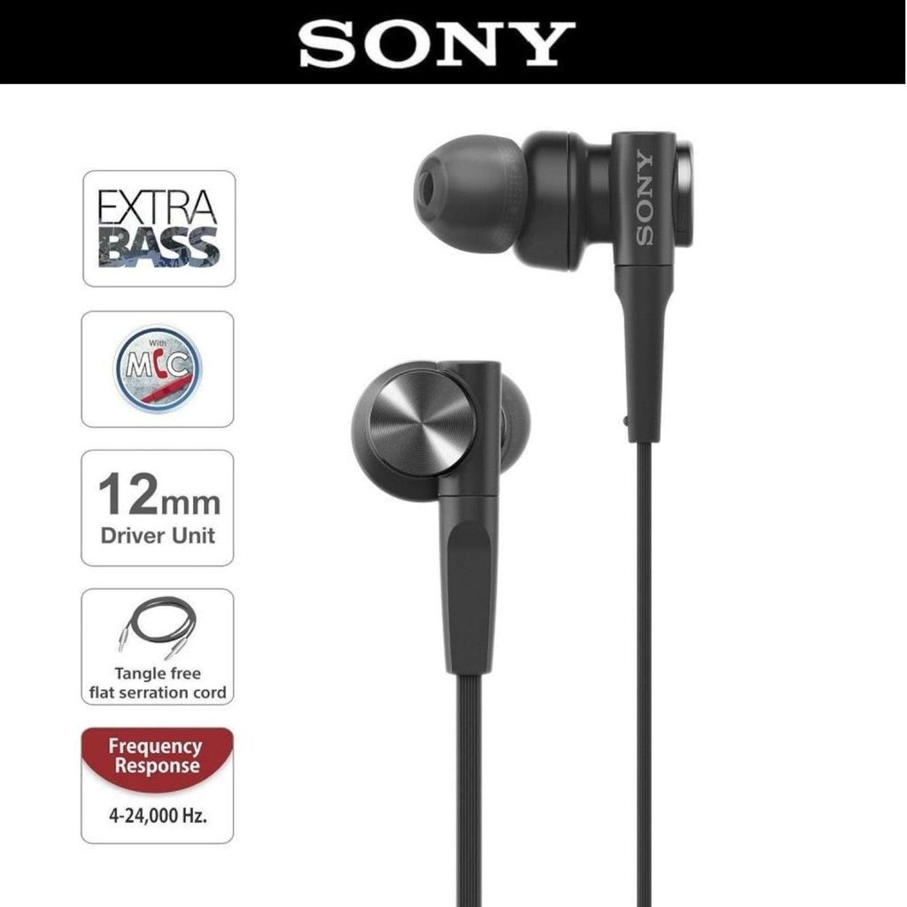 Schwarzes Sony MDR-XB55AP Extra-Bass In-Ear-Headset