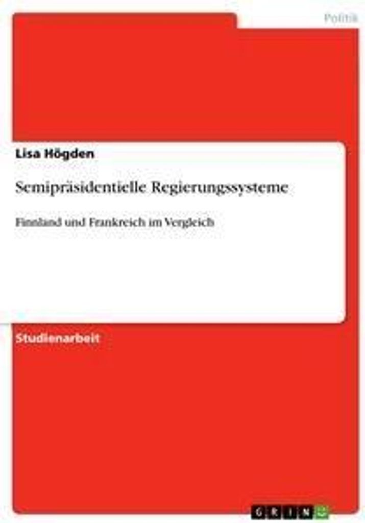 Semipräsidentielle Regierungssysteme