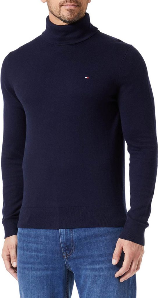 Tommy Hilfiger Rollkragenpullover dunkelblau Baumwolle