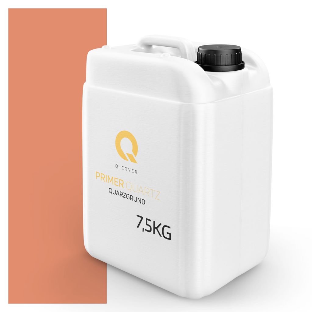 Quarzgrund für Beton Architekt 7,5 kg | Rotbraun | Haftgrund & Putzgrund für Beton & Fassade | raue Struktur | Grundierung außen & innen | Q-COVER