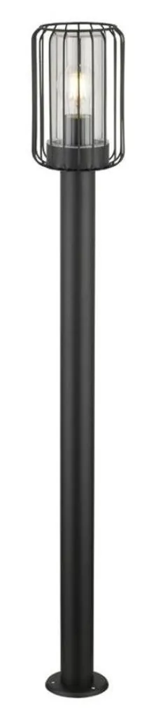 Lampadaire de Jardin Noir Design Moderne Tarpa Rabalux E27 Hauteur 1m