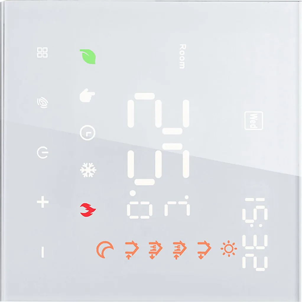 Thermostat connecté 16A tactile LCD programmable pour chauffage au sol - 2