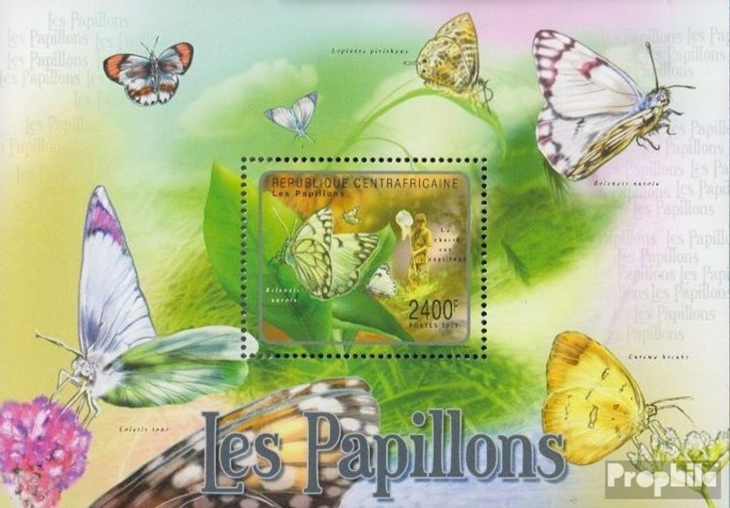 Briefmarken Zentralafrikanische Republik 2011 Mi Block710 (kompl.Ausg.) postfrisch Schmetterlinge