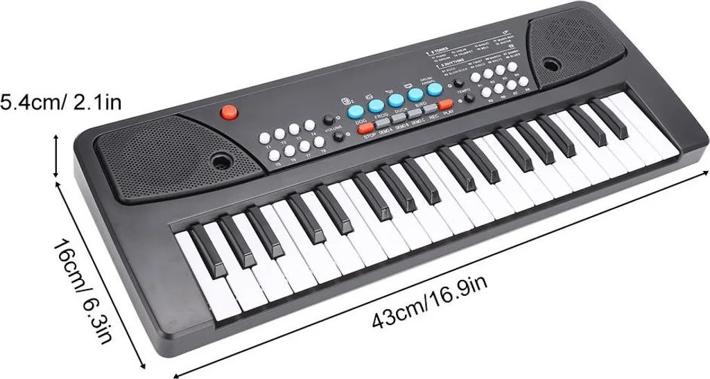 Piano portable multifonctionnel 37 touches avec micro pour petit bébé