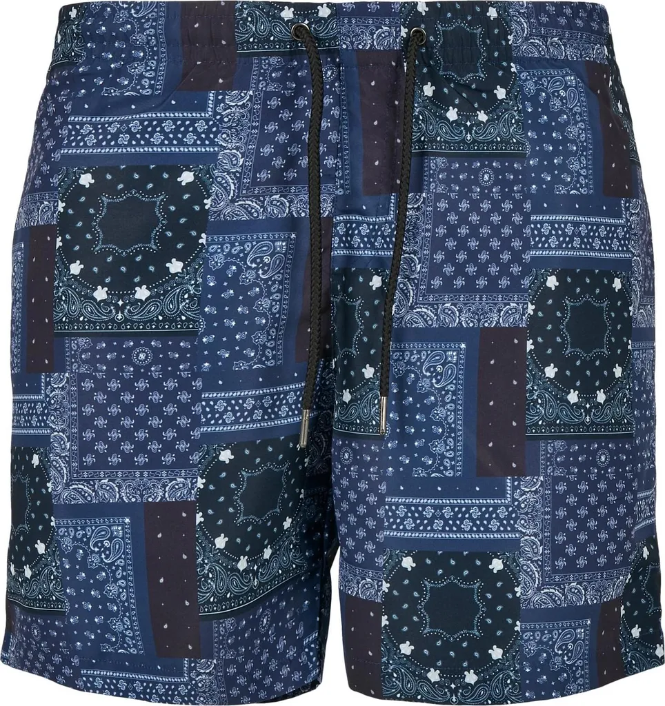 Maillot de bain homme bleu marine motif bandana Urban Classics taille M