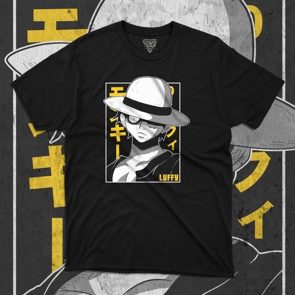 Tricka s potlacou, panske tricko ONE PIECE LUFFY BLACK Obrázok produktu 