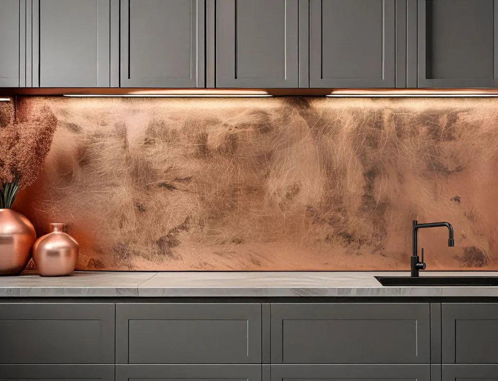 Alzatina in Rame CopperAndCraft 25x25 | Protezione Parete Metallo Artigianale