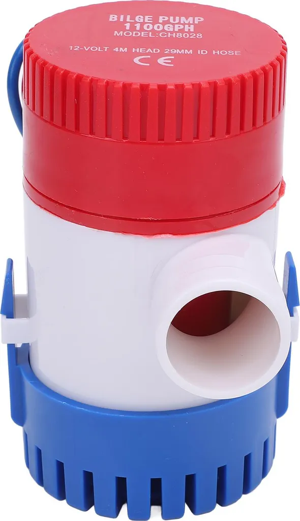 Set di pompe per acqua di sentina, 1100 GPH, DC12 V, nero, con tubo da 1 1/8 di pollice, elettrico, per barca, camper, yacht