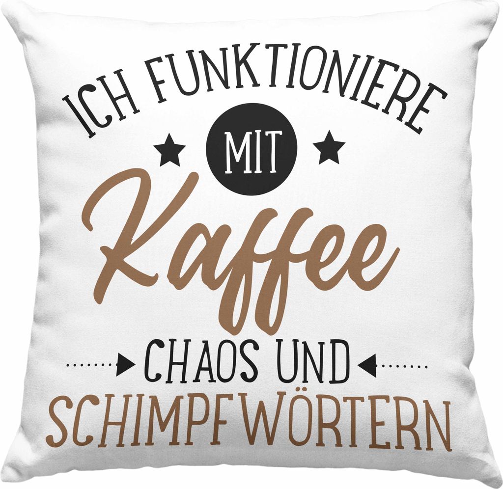 Trendation - Lustige Deko-Kissen mit Füllung 40x40n Für Frauen Männer Sprüche Geschenk Spruch für Büro Vater Geschenk (Grau)