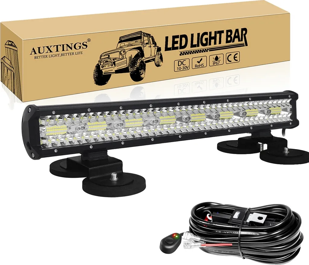 Éclairage LED pour conduite nocturne 6000K et kit de montage 23 pouces