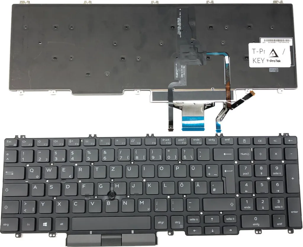 Clavier Dell Latitude E5500 AZERTY Noir Lumineux - Touches Silencieuses