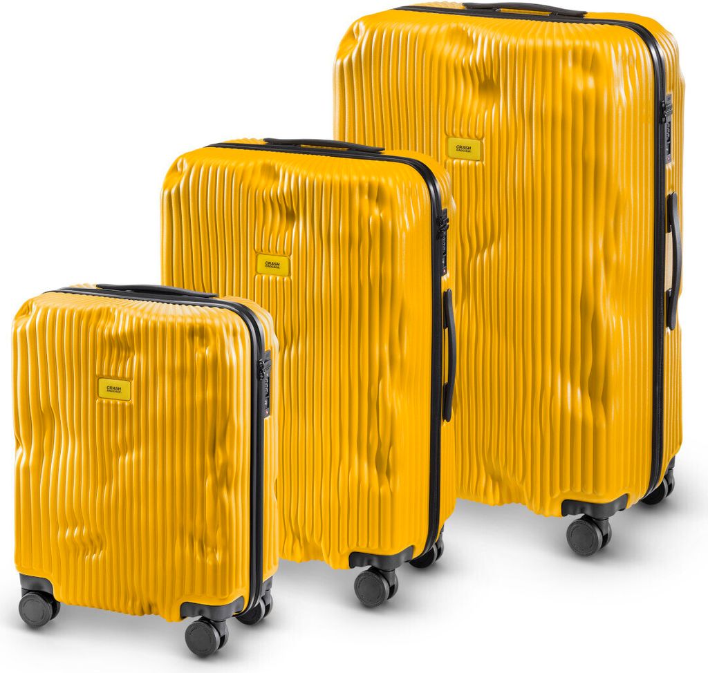 Crash Baggage Stripe Kofferset Gr. L/M/S - Yellow