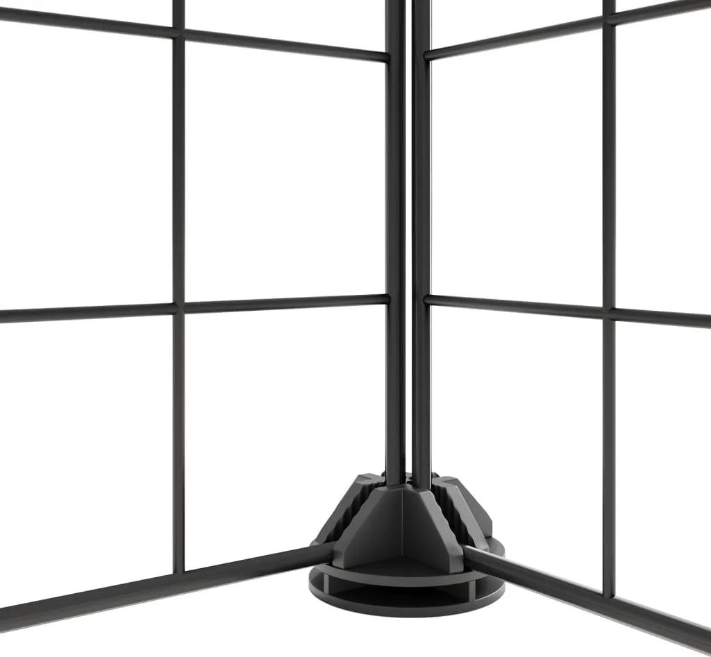 vidaXL Gabbia 36 Pezzi per Animali con Porta in Acciaio Nero 35x35 cm - 5
