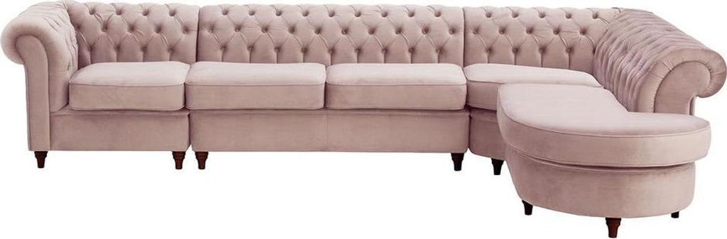 Chesterfield Modul-Ecksofa, rechts-Velluto 14-dark oak