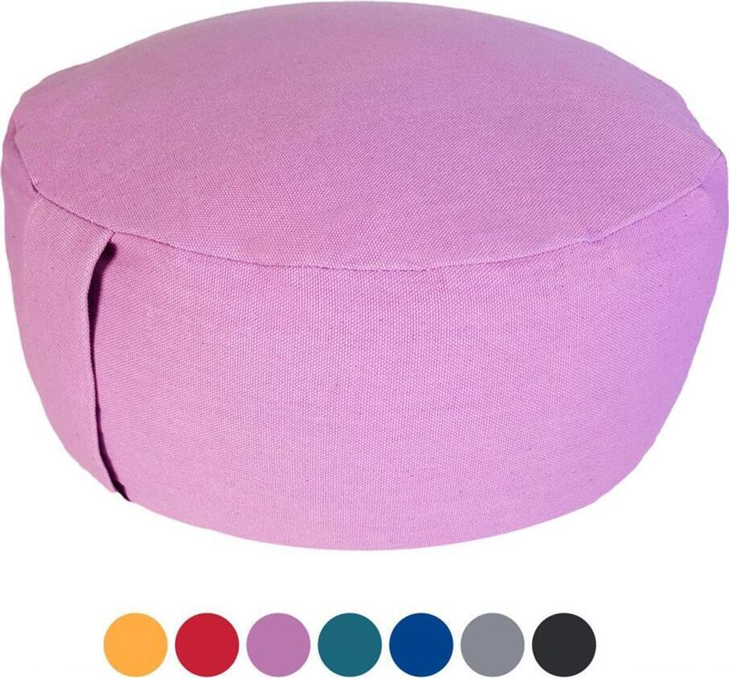 Soma Yogakissen Meditationskissen Sitzkissen Lotus rund 31x16x31 cm Bezug waschbar (BxHxL) 31 x 16 x 31 cm lila - orchidee