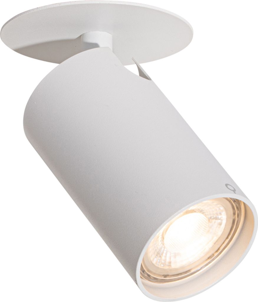 QAZQA - Modern Moderner Einbaustrahler weiß GU10 50mm - Chels I Wohnzimmer I Schlafzimmer - Aluminium Rund - LED geeignet GU10