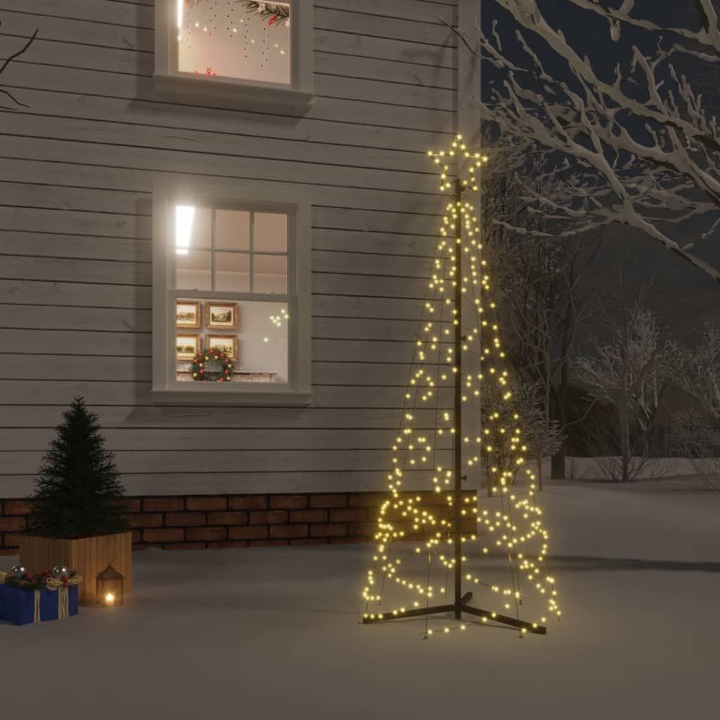 LEDKIA LED-Weihnachtsbaum Aus Holz – Mit Batterie, Warmweiß (3000K), Für Innen, IP20 – Dekorativer Lichtbaum