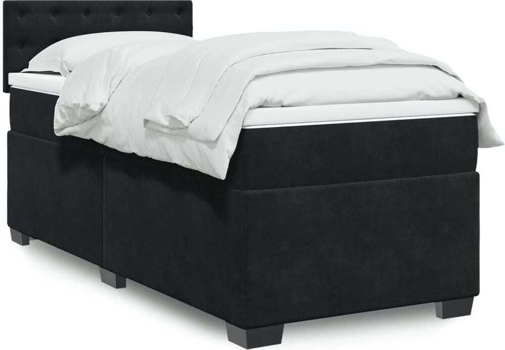 Maison Exclusive - Boxspringbett mit Matratze Schwarz 90x190 cm Samt