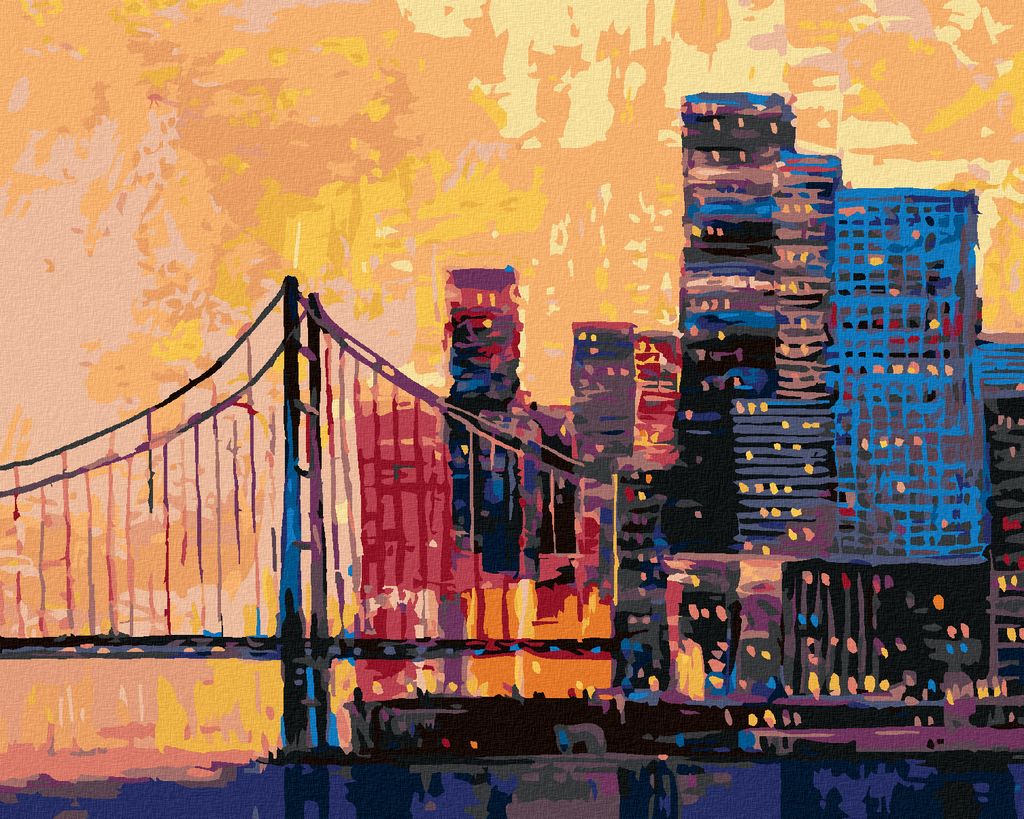 Zuty - Malen nach Zahlen - EINE ANSICHT VOM TEIL IN SAN FRANCISCO, 40x50 cm, ohne Keilrahmen