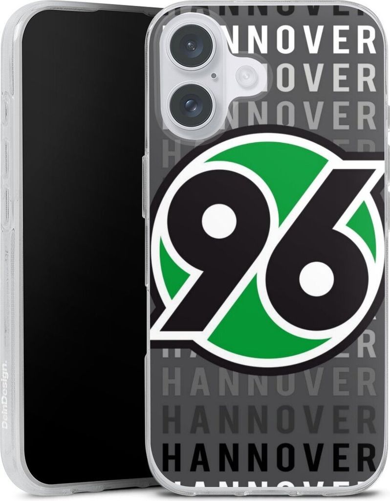 DeinDesign Handyhülle für Apple iPhone 16 Plus Silikon Hülle Case Smartphone Schutzhülle H96 Hannover 96 Offizielles Lizenzprodukt