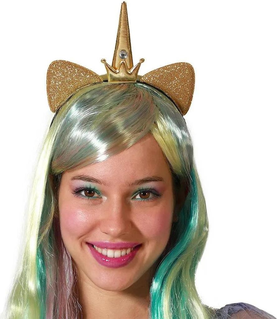 Atosa Einhorn-stirnband Golden Golden One Size