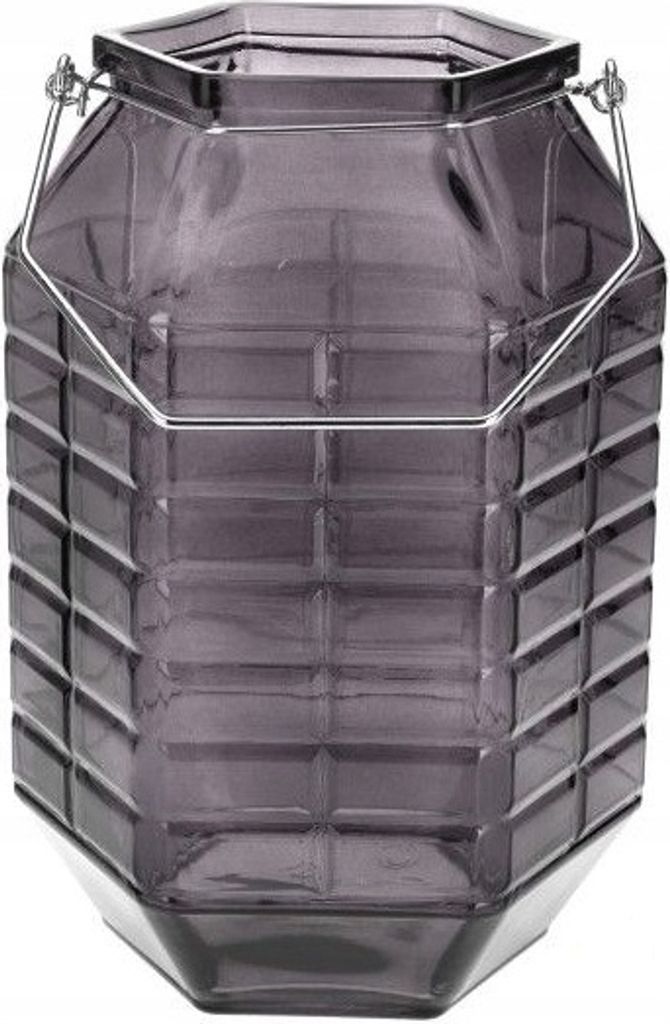 Dekorativer Glas-Kerzenhalter schwarz 28 cm