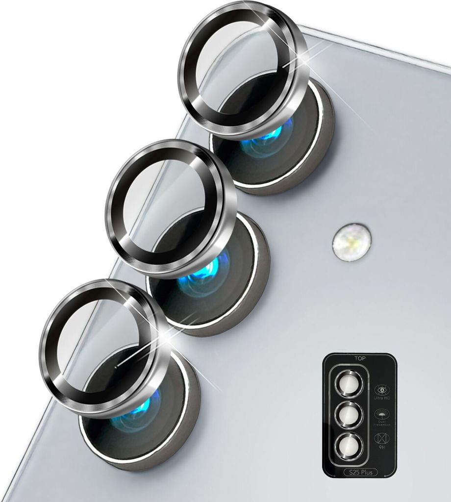 NALIA Focus.Pro CLX für Samsung Galaxy S25 Ultra - Kameraschutz - Silber