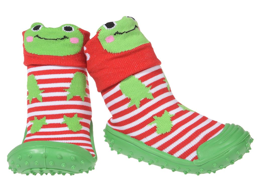 Baby Hausschuhe Frosch Gruen 20