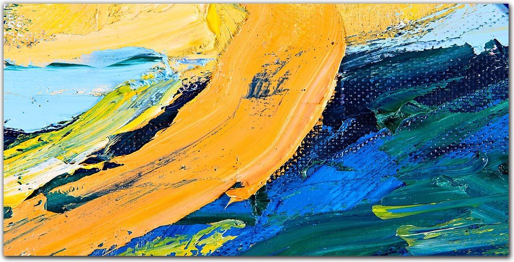 Coloray Küchenrückwand 140x70 Spritzschutz aus Glas - Themen Leinwand mit Farbe