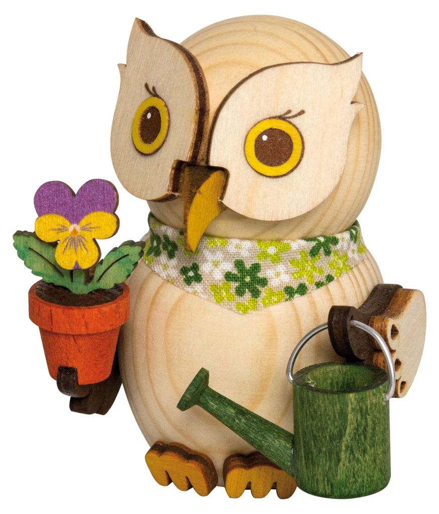 Drechslerei Kuhnert - Mini-Eulen aus Holz - Gärtner - ca. 7 Produktbild 