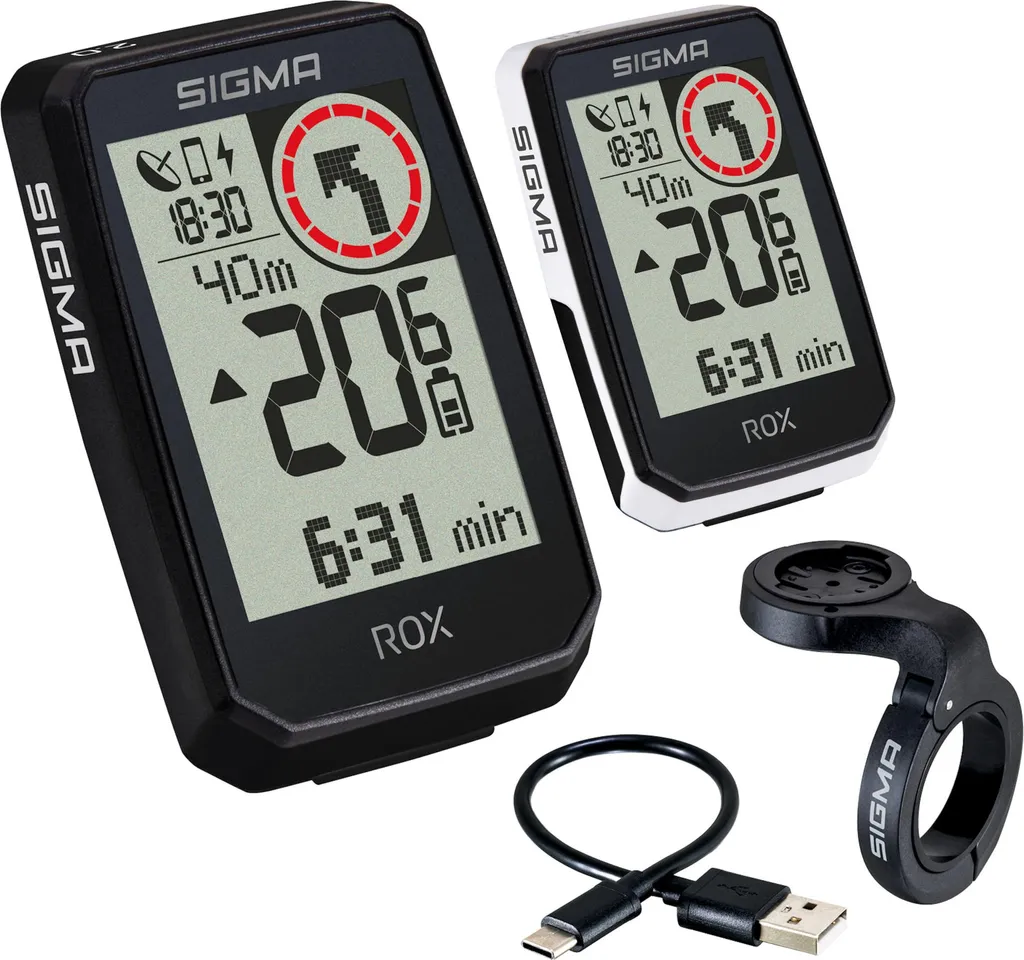 Ordinateur de vélo GPS Sigma ROX 2.0 noir avec écran 2 pouces