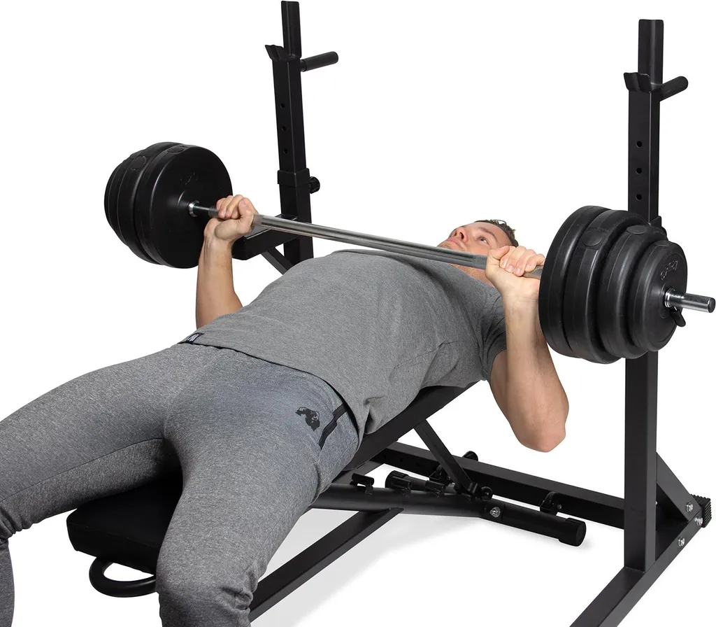 Support de squat ajustable VirtuFit avec poignées de dips intégrées robustes - 13