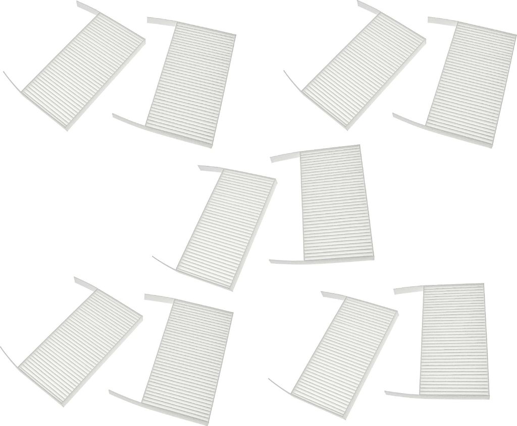 vhbw Filterset Ersatz für Wernig EFS CA 70 G4, 527005190 für Lüftungsgerät - Luftfilter G4 / F7 (10 Stück), 19 x 10 x 3 cm, Weiß