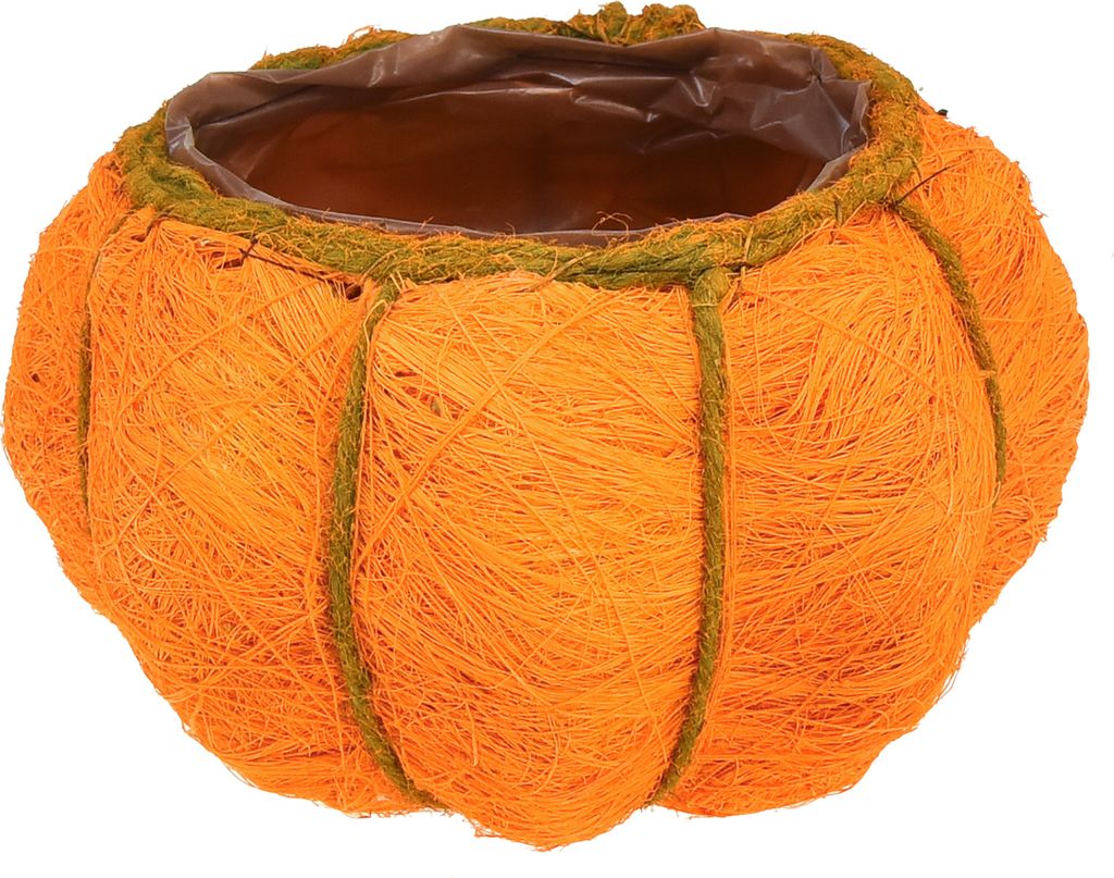 Pflanztopf Kürbis Deko Herbst Orange Gelbgrün Ø21cm H12cm