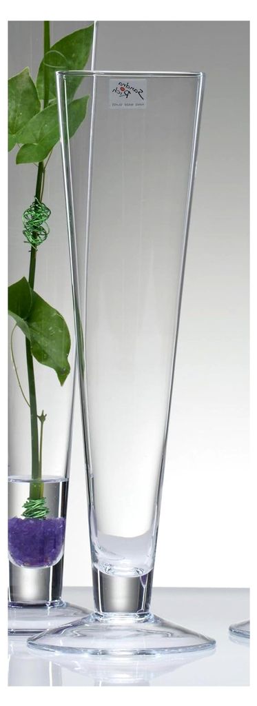 Glasvase CIELO Tischvase Blumenvase konisch 40 cm