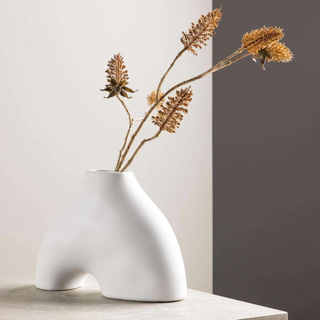 Vase blanc Kento Venture Design - Finition mate et forme épurée chic - 12
