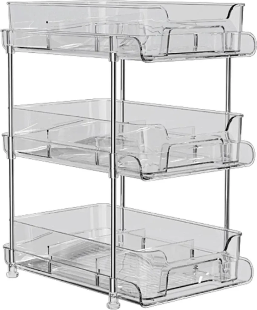Organizzatore Bagno 3 Livelli - Design Moderno e Scomparti Regolabili
