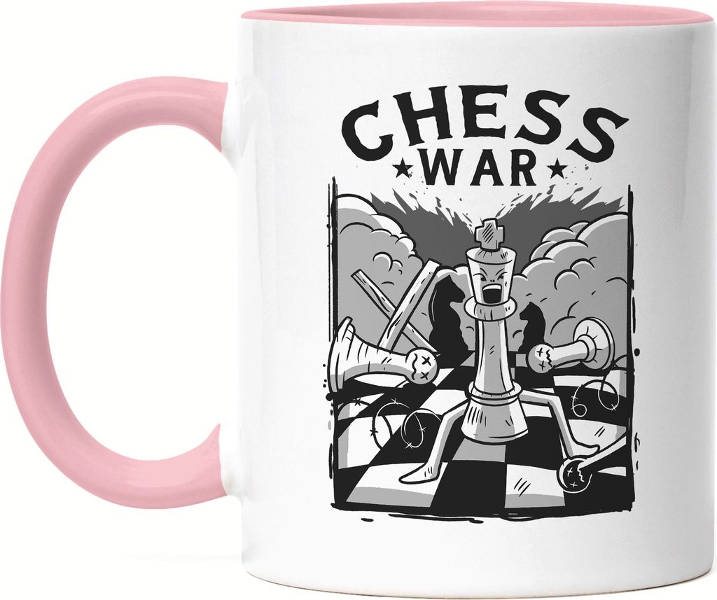 Chess War Tasse Rosa Schachspieler Schachbrett Chess Geschenkidee Für Schachfans